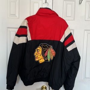 Vintage NHL Chicago Black Hawks heavy jacket
